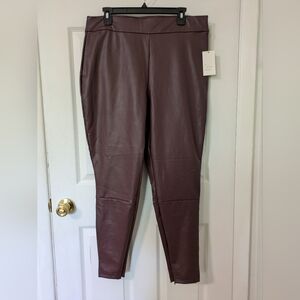 *3 for $15* Brown Faux Leather Leggings
